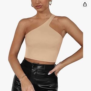 Beige one should strap top